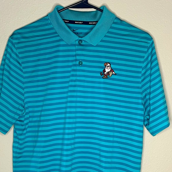Nike DriFit Polo with Disney's Grumpy Logo on it - Picture 1 of 2